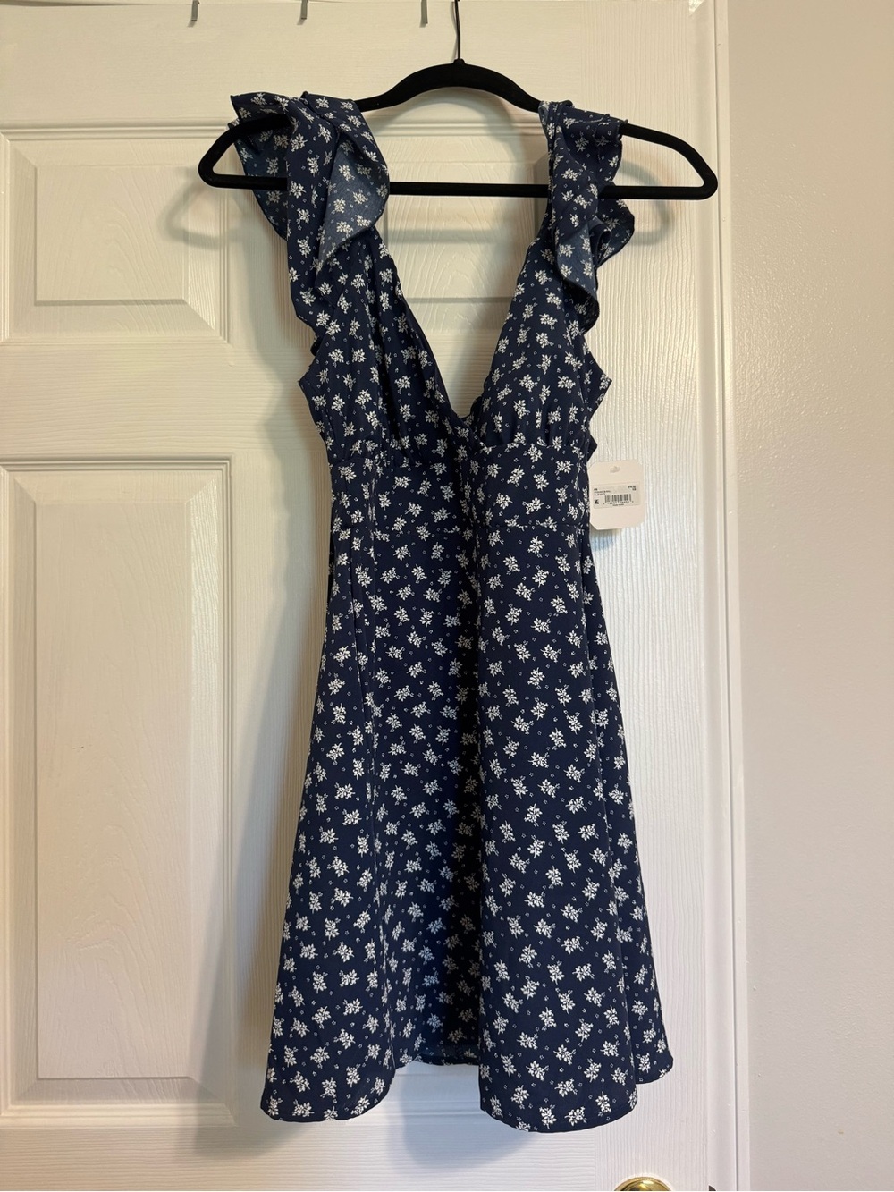 Altar'd State Navy Blue Floral Mini Dress